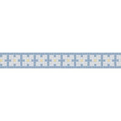 Mosaic Loft Bloom Border Cool Accent Glass Mosaic Tile - 117.5 in. x 4 in. Glass Wall and Light Residential Floor Mosaic Tile
