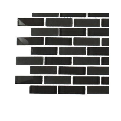 Splashback Tile Contempo Smoke Gray Brick Glass Tile Sample