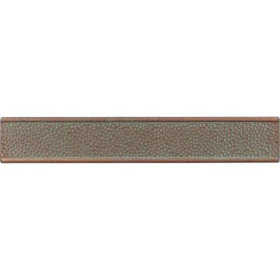Daltile Castle Metals 2 in. x 12 in. Aged Copper Metal Hammered Border Trim Wall Tile