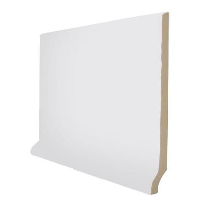 U.S. Ceramic Tile Color Collection Bright Tender Gray 3-3/4 in. x 6 in. Ceramic Stackable Right Cove Base Corner Wall Tile-DISCONTINUED