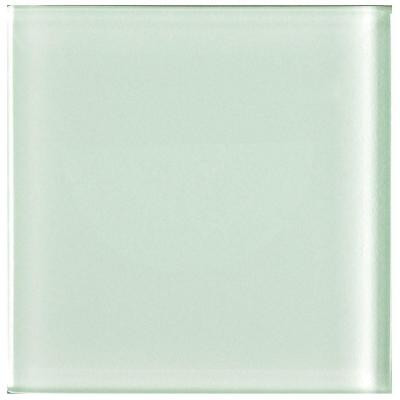 U.S. Ceramic Tile Glass White 4 in. x 4 in Wall Tile