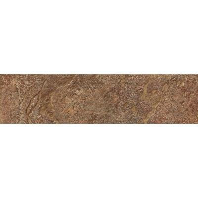 ELIANE Mt. Everest Rosso 3 in. x 12 in. Glazed Porcelain Bullnose Floor and Wall Tile