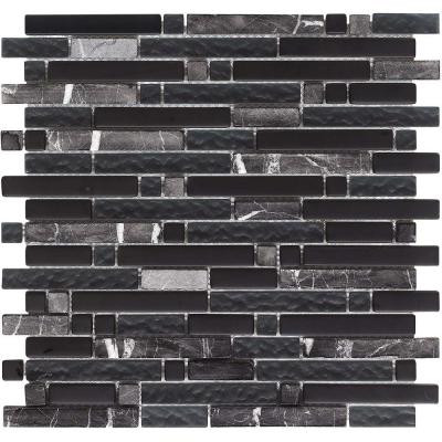 Epoch Architectural Surfaces Varietals Zinfandel-1652 Stone And Glass Blend Mesh Mounted Floor and Wall Tile - 2 in. x 12 in. Tile Sample