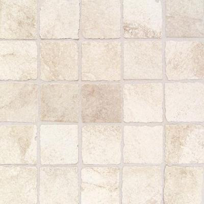 Daltile Portenza Bianco Ghiaccio 13-3/4 in. x 13-3/4 in. x 8 mm Porcelain Mosaic Floor and Wall Tile