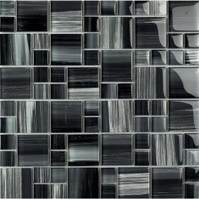 EPOCH Contempo Bailey-1674 Mosaic Glass Mesh Mounted Tile - 4 in. x 4 in. Tile Sample-DISCONTINUED