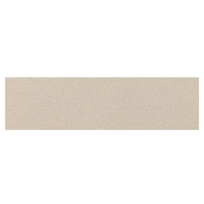 Daltile Identity Bistro Cream Grooved 4 in. x 24 in. Polished Porcelain Bullnose Floor and Wall Tile
