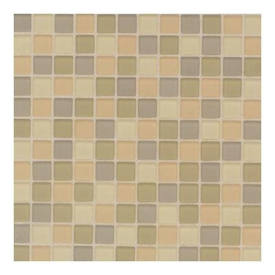 Daltile Maracas Flower Blend 12 in. x 12 in. 8mm Frosted Glass Mesh Mounted Mosaic Wall Tile (10 sq. ft. / case)-DISCONTINUED