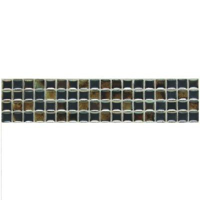 Daltile Fashion Accents Umber 3 in. x 12 in. Illumini Mosaic Accent Wall Tile