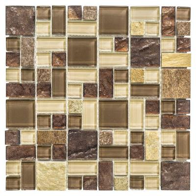 Jeffrey Court Native Ocean 12 in. x 12 in. x 8 mm Marble Mosaic Wall Tile