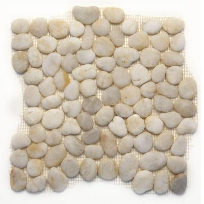 Solistone Anatolia Honed White Onyx 12 in. x 12 in. x 12.7mm Natural Stone Pebble Mesh-Mounted Mosaic Tile (10 sq. ft./case)
