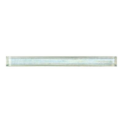 Daltile Cristallo Glass Aquamarine 3/4 in. x 8 in. Glass Pencil Accent Wall Tile