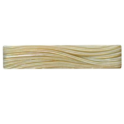 Studio E Edgewater Currents Dune 7-7/8 in. x 1-5/8 in. Glass Liner Wall Tile-DISCONTINUED