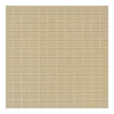 Daltile Maracas Morning Sun 12 in. x 12 in. 8mm Frosted Glass Mesh-Mounted Mosaic Wall Tile(10 sq. ft. / case)-DISCONTINUED