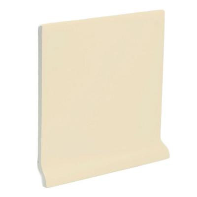U.S. Ceramic Tile Color Collection Bright Khaki 4-1/4 in. x 4-1/4 in. Ceramic Stackable Left Cove Base Wall Tile-DISCONTINUED