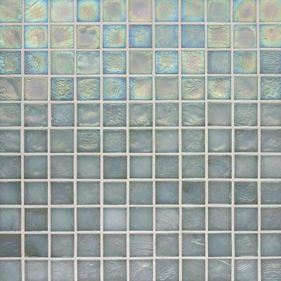 Studio E Edgewater Abalone 1 in. x 1 in. 11 3/4 in. x 11 3/4 in. Glass Floor & Wall Mosaic Tile-DISCONTINUED