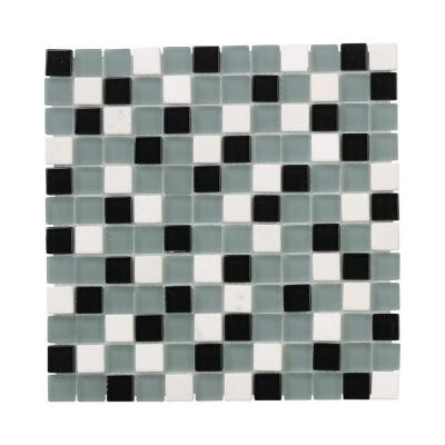 Jeffrey Court Nordic Carrara Mosaic 12 in. x 12 in. x 8 mm Glass Slate Mosaic Floor/Wall Tile
