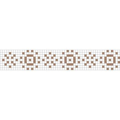 Mosaic Loft Jubilation Copper Border 117.5 in. x 4 in. Glass Wall and Light Residential Floor Mosaic Tile