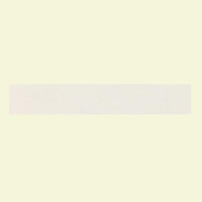 Daltile Identity Paramount White Grooved 4 in. x 24 in. Polished Porcelain Bullnose Floor and Wall Tile