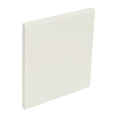 U.S. Ceramic Tile Color Collection Matte Bone 4-1/4 in. x 4-1/4 in. Ceramic Surface Bullnose Wall Tile-DISCONTINUED