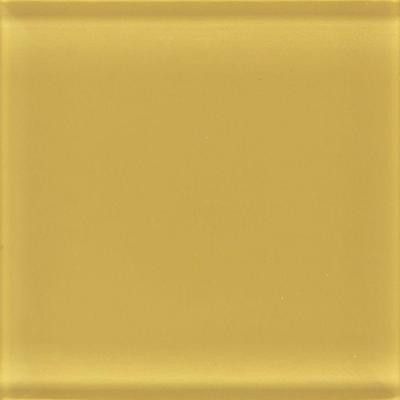 Daltile Glass Reflections 4-1/4 in. x 4-1/4 in. Honey Bee Glass Wall Tile (4 sq. ft. / case)-DISCONTINUED