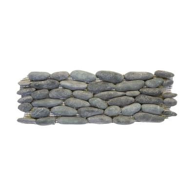Solistone Standing Pebbles Cascade 4 in. x 12 in. x 15.875mm - 19.05 mm River Rock Mesh-Mounted Mosaic Wall Tile (6 sq. ft./case)