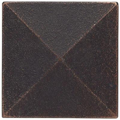 Weybridge 2 in. x 2 in. Cast Metal Pyramid Dot Dark Oil Rubbed Bronze Tile (10 pieces / case) - Discontinued