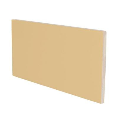 U.S. Ceramic Tile Color Collection Bright Camel 3 in. x 6 in. Ceramic Surface Bullnose Wall Tile-DISCONTINUED