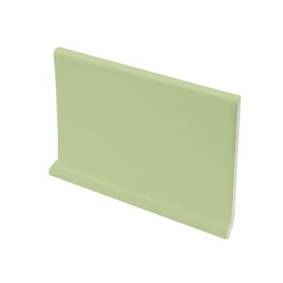 U.S. Ceramic Tile Color Collection Matt Spring Green 4 in. x 6 in. Ceramic Cove Base Wall Tile-DISCONTINUED