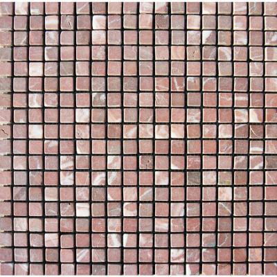 MS International Rojo Alicante 12 in. x 12 in. x 10 mm Tumbled Marble Mesh-Mounted Mosaic Tile (10 sq. ft. / case)