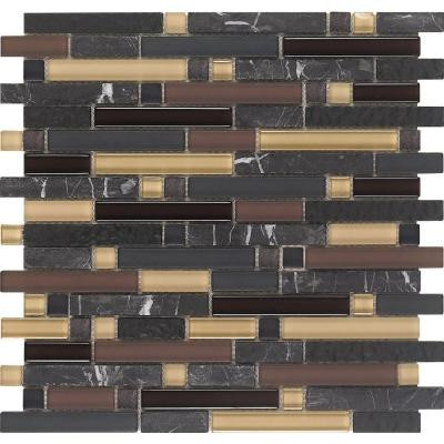 EPOCH Varietals Pinot Noir-1655 Stone And Glass Blend 12 in. x 12 in. Mesh Mounted Floor & Wall Tile (5 sq. ft.)