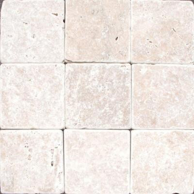 MS International Noche 4 in. x 4 in. Tumbled Travertine Floor and Wall Tile (1 sq. ft. / case)