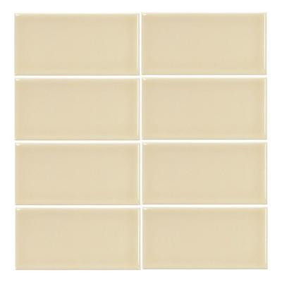 Jeffrey Court Summer Wheat Gloss 3 in. x 6 in. Ceramic Wall Tile (1pk /8 pcs-1 sq. ft.)