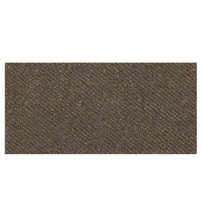Daltile Identity Oxford Brown Fabric 6 in. x 12 in. Porcelain Bullnose Cove Base Floor and Wall Tile-DISCONTINUED