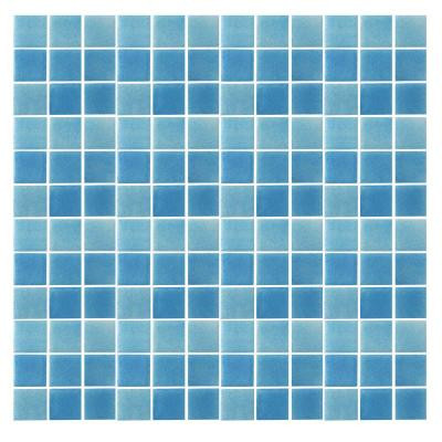 Epoch Architectural Surfaces Spongez S-Light Blue-1408 Mosiac Recycled Glass Mesh Mounted Floor and Wall Tile - 3 in. x 3 in. Tile Sample