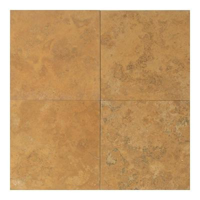 Daltile Travertine Sienna Gold 18 in. x 18 in. Natural Stone Floor and Wall Tile (9 sq. ft. / case)-DISCONTINUED