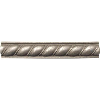 MS International Pewter Listello Rope 1 in. x 6 in. Metal Molding Wall Tile