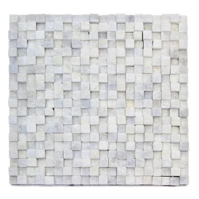 Solistone Cubist Salon 12 in. x 12 in. x 22.2 mm Marble Mesh-Mounted Mosaic Wall Tile (5 sq. ft./Case)