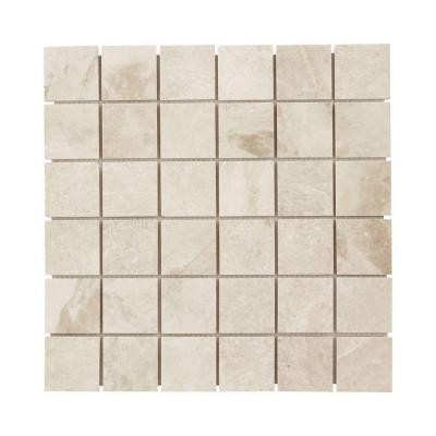 Jeffrey Court Cappuccino 12 in. x 12 in. x 8 mm Marble Mosaic Wall Tile