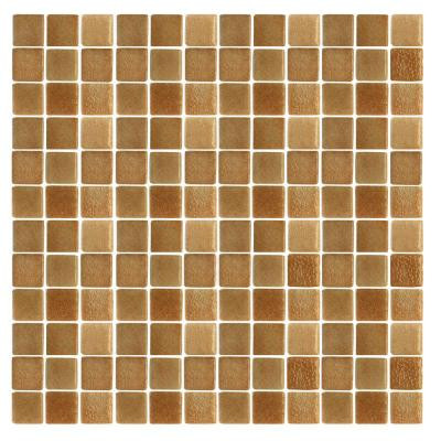 Epoch Architectural Surfaces Spongez S-Brown-1410 Mosiac Recycled Glass Mesh Mounted Floor and Wall Tile - 3 in. x 3 in. Tile Sample