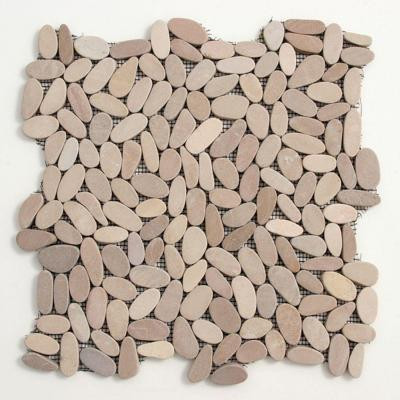 Solistone Kuala Madura Sands 12 in. x 12 in. x 12.7 mm Pebble Mosaic Floor and Wall Tile (10 sq.ft./case)