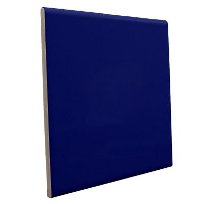 U.S. Ceramic Tile Color Collection Bright Cobalt 6 in. x 6 in. Ceramic Surface Bullnose Wall Tile-DISCONTINUED