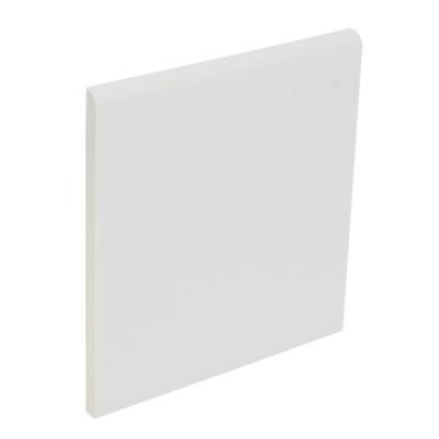 U.S. Ceramic Tile Color Collection Matte Tender Gray 4-1/4 in. x 4-1/4 in. Ceramic Surface Bullnose Wall Tile-DISCONTINUED
