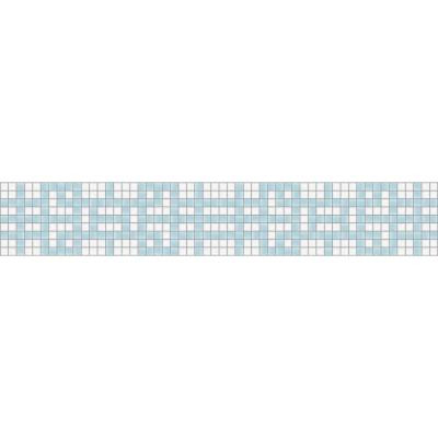 Mosaic Loft Lattice Breeze Border 117.5 in. x 4 in. Glass Wall and Light Residential Floor Mosaic Tile