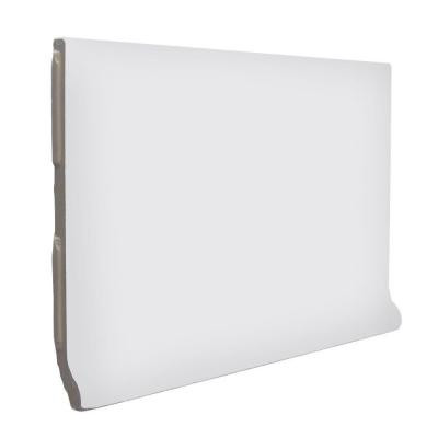 U.S. Ceramic Tile Color Collection Bright Tender Gray 3-3/4 in. x 6 in. Ceramic Stackable Cove Base Wall Tile-DISCONTINUED