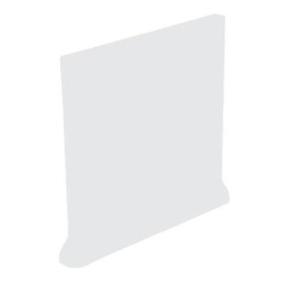 U.S. Ceramic Tile Color Collection Bright Tender Gray 4-1/4 in. x 4-1/4 in. Ceramic Stackable Right Cove Base Wall Tile-DISCONTINUED