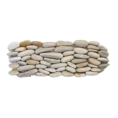 Solistone Standing Pebbles Grotto 4 in. x 12 in. x 15.875mm - 19.05mm River Rock Mesh-Mounted Mosaic Wall Tile (5 sq. ft./case)