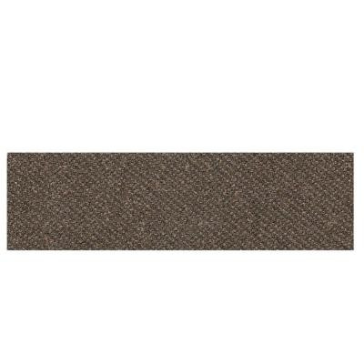 Daltile Identity Oxford Brown Fabric 4 in. x 12 in. Polished Porcelain Bullnose Floor and Wall Tile