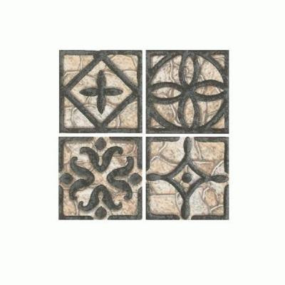 Daltile Fashion Accents Wrought Iron/Beige 2 in. x 2 in. Ceramic Accent Wall Tile