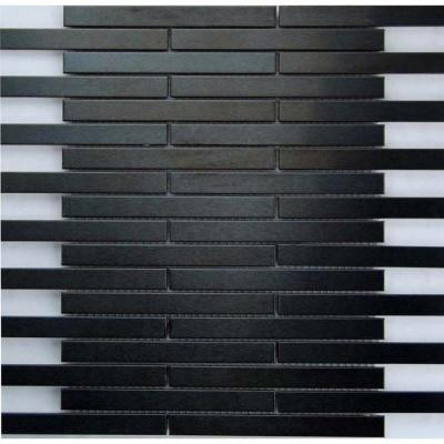 Epoch Architectural Surfaces Dancez Electric Slide Brushed Metal Mesh Mounted 3 in. x 3 in. Tile Sample