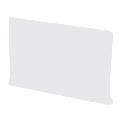 U.S. Ceramic Tile Color Collection Bright Tender Gray 4-1/4 in. x 6 in. Ceramic Left Cove Base Corner Wall Tile-DISCONTINUED